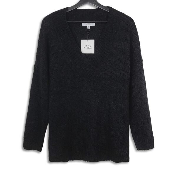 New! Jack by BB Dakota Women's Cozy V-Neck Super Soft Knit Relaxed Fit Sweater - Picture 4 of 7